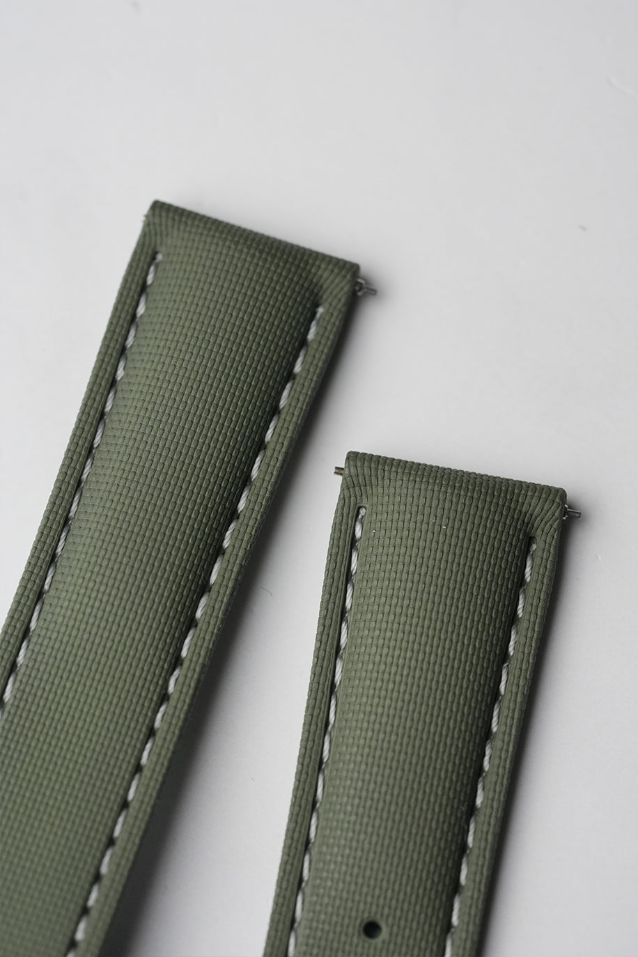 Sailcloth Effect FKM Rubber Strap with Deployant Clasp 20mm-22mm