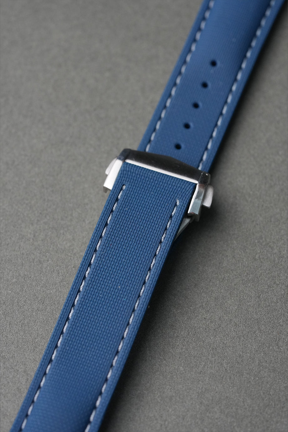 Sailcloth Effect FKM Rubber Strap with Deployant Clasp 20mm-22mm