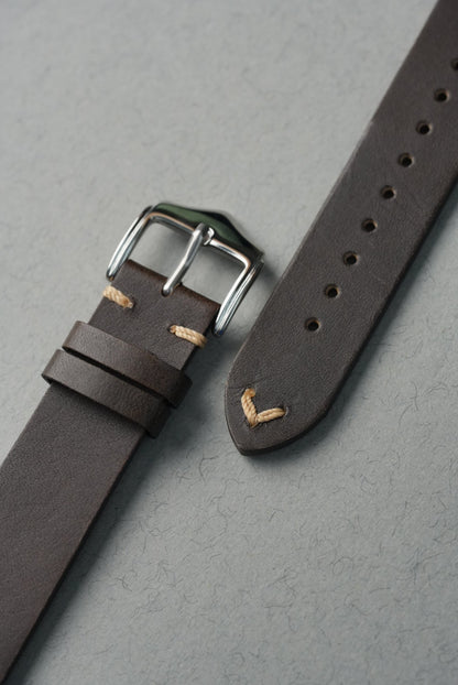 Premium brown leather MoonSwatch strap for Mission to Saturn collector