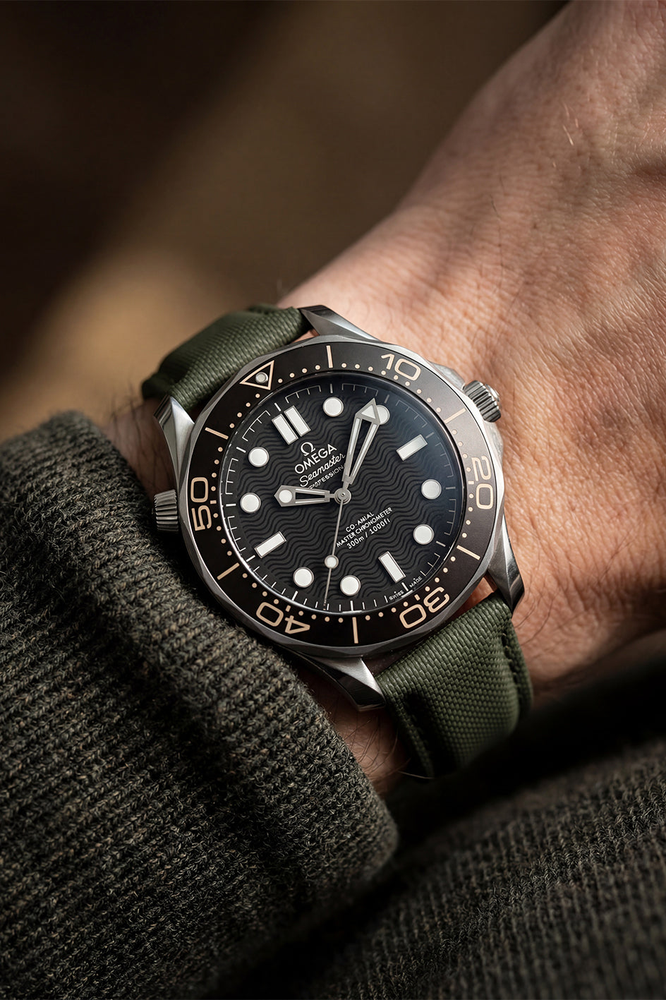 Omega Seamaster Diver 300M Sailcloth Strap with Deployant Clasp