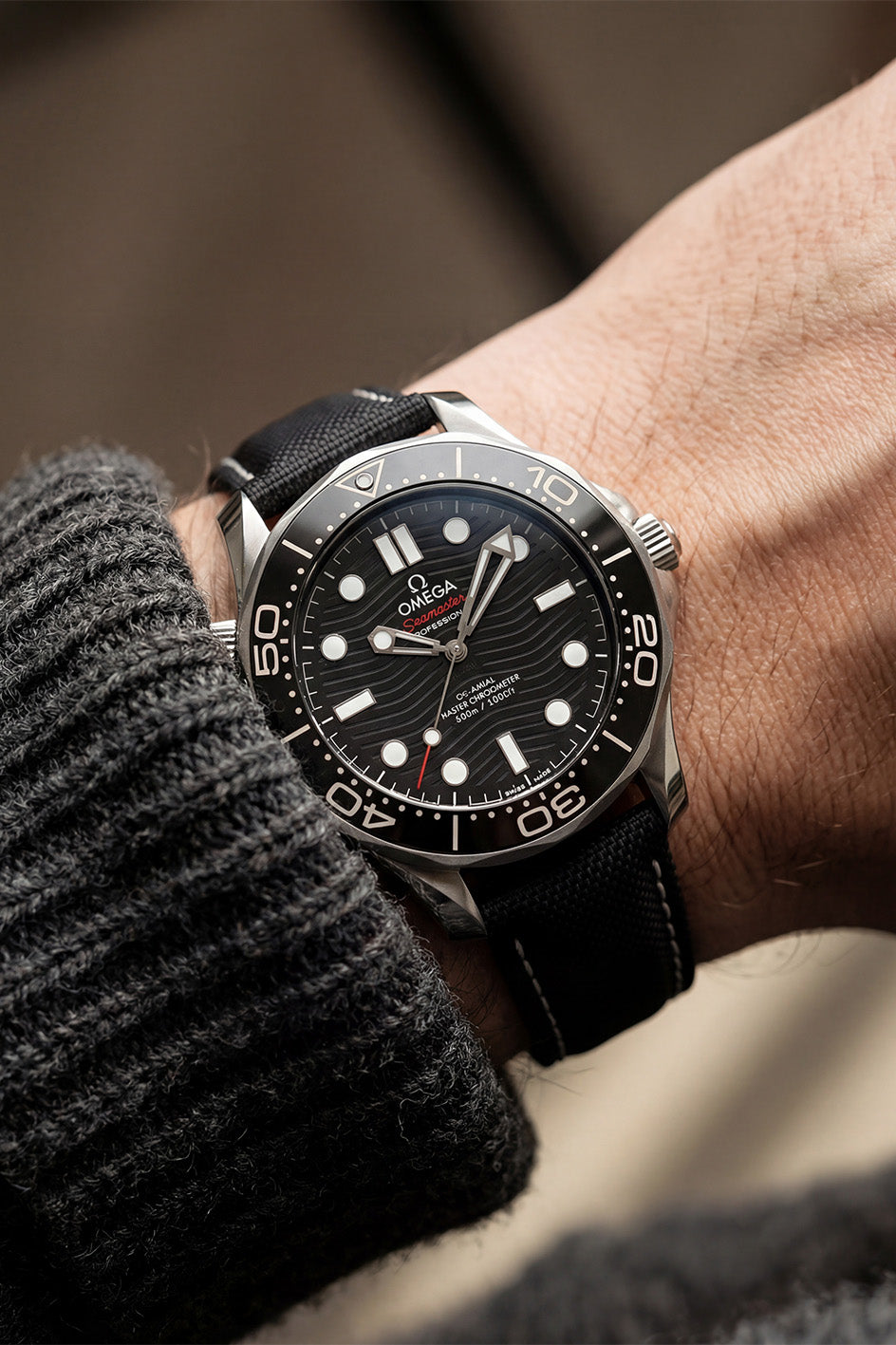 Omega Seamaster Diver 300M Sailcloth Strap with Deployant Clasp