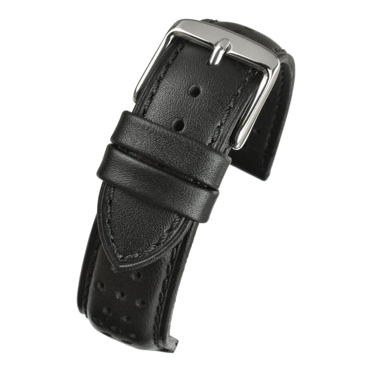 Smooth Perforated Leather Watch Strap