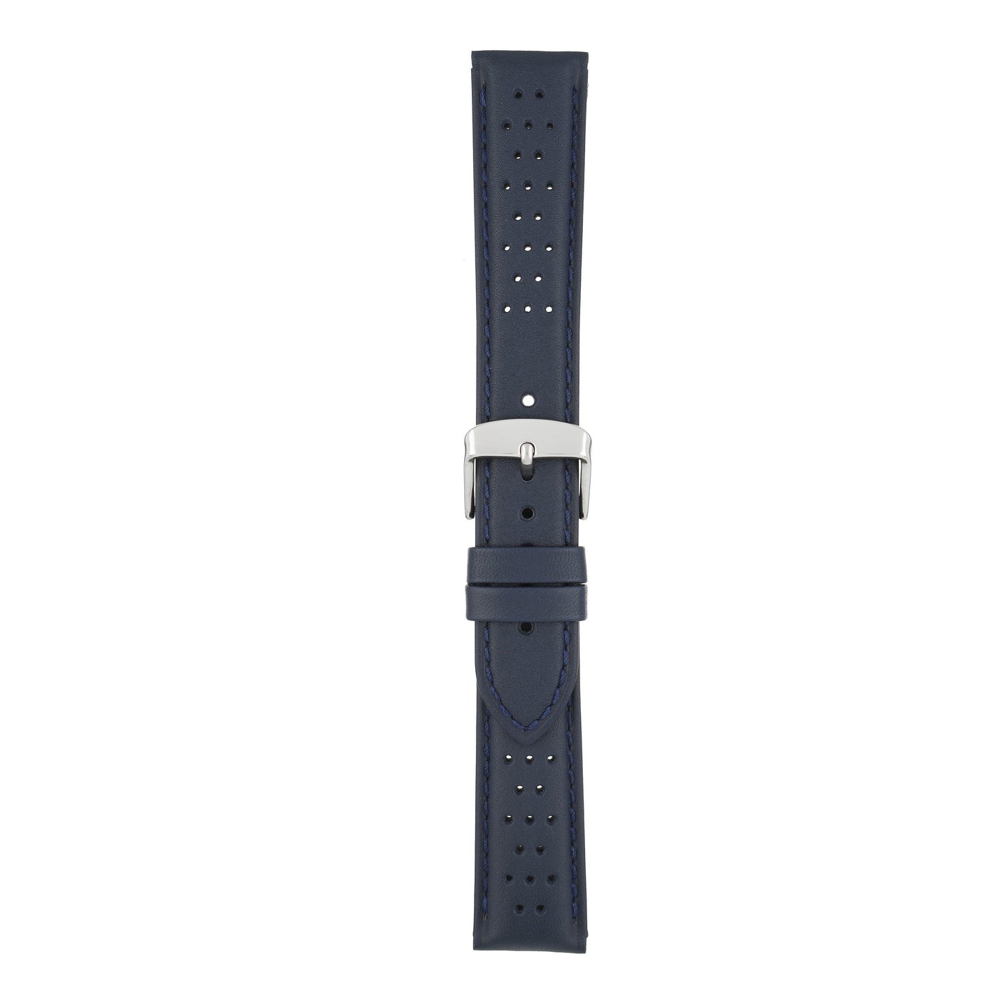 Smooth Perforated Leather Watch Strap