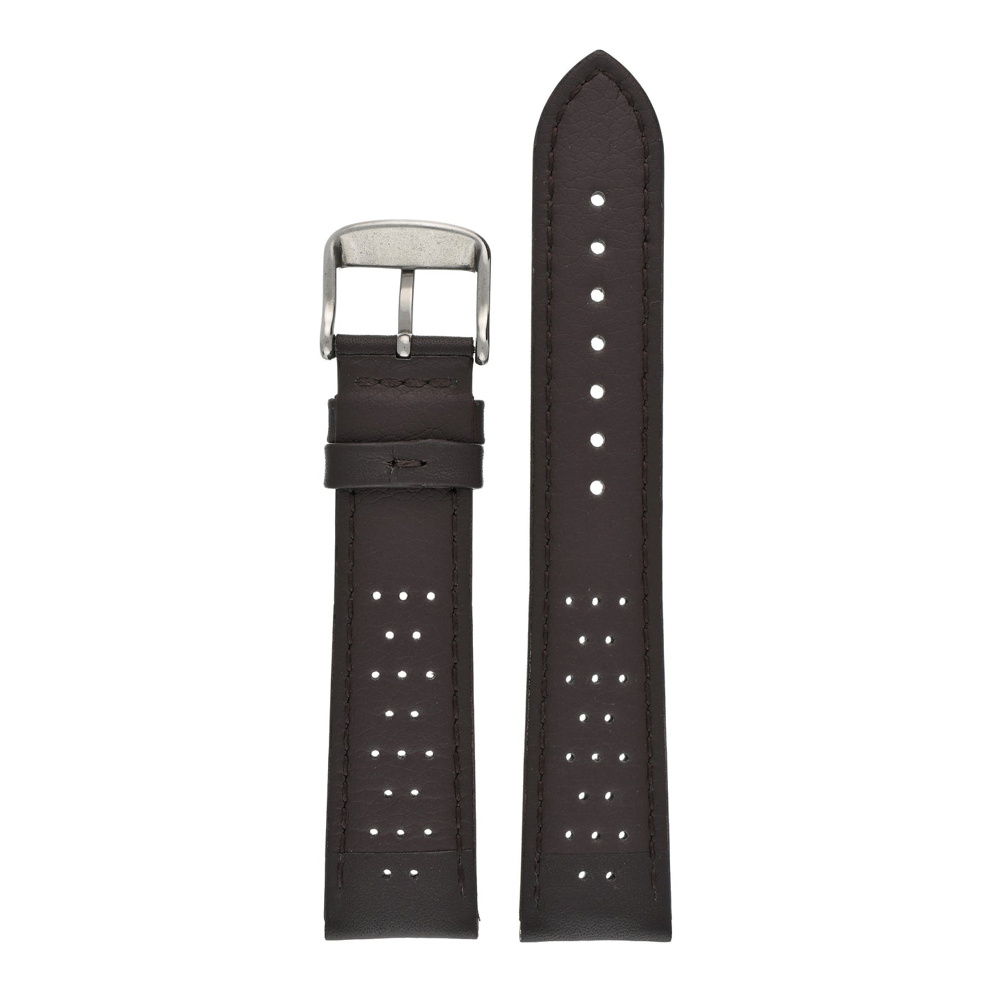 Smooth Perforated Leather Watch Strap