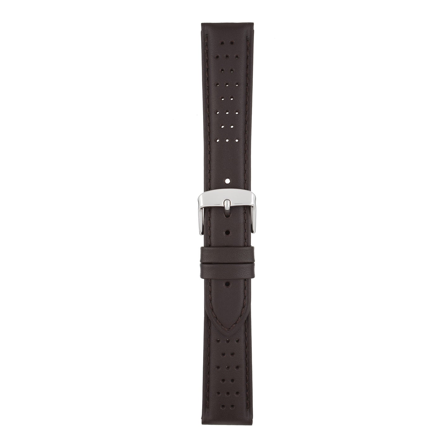 Smooth Perforated Leather Watch Strap