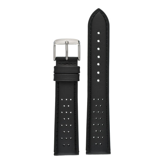 Smooth Perforated Leather Watch Strap