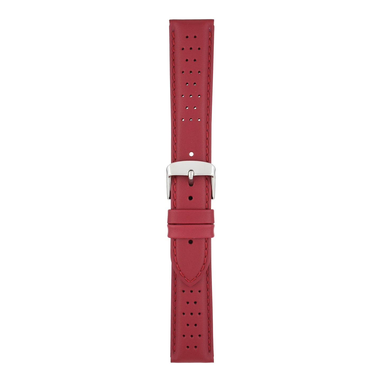 Smooth Perforated Leather Watch Strap
