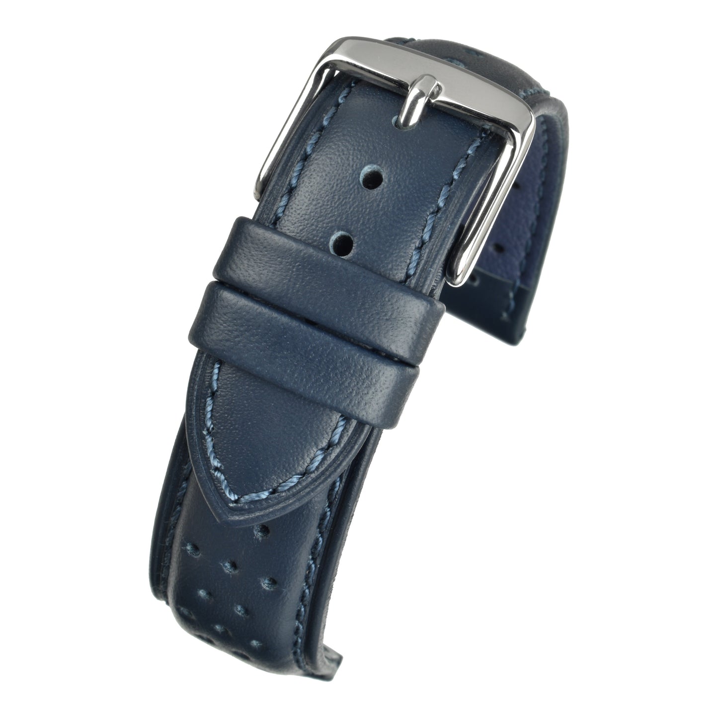 Smooth Perforated Leather Watch Strap