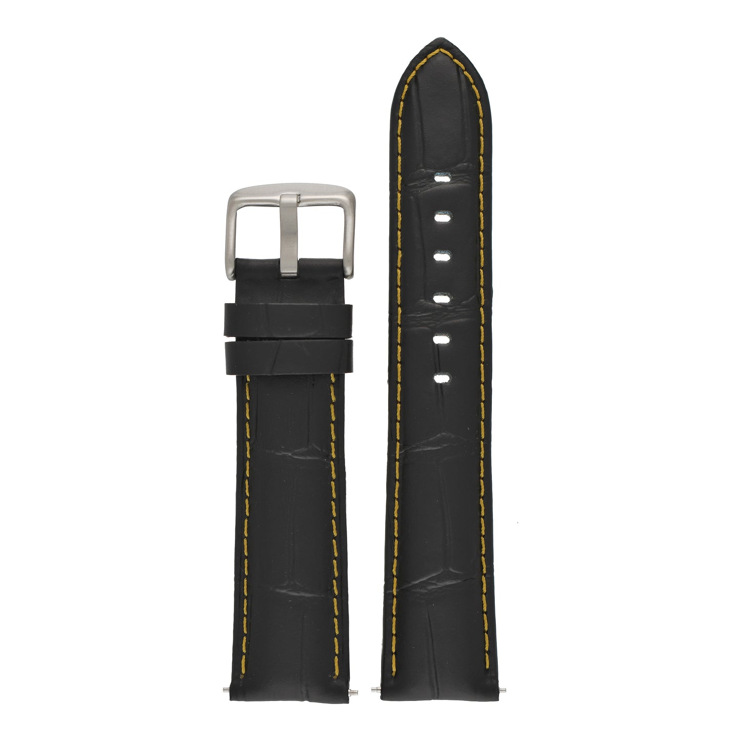 Sports Alligator Grain Leather Watch Strap