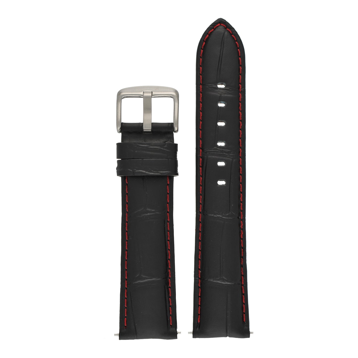 Sports Alligator Grain Leather Watch Strap