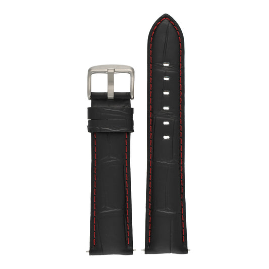 Sports Alligator Grain Leather Watch Strap