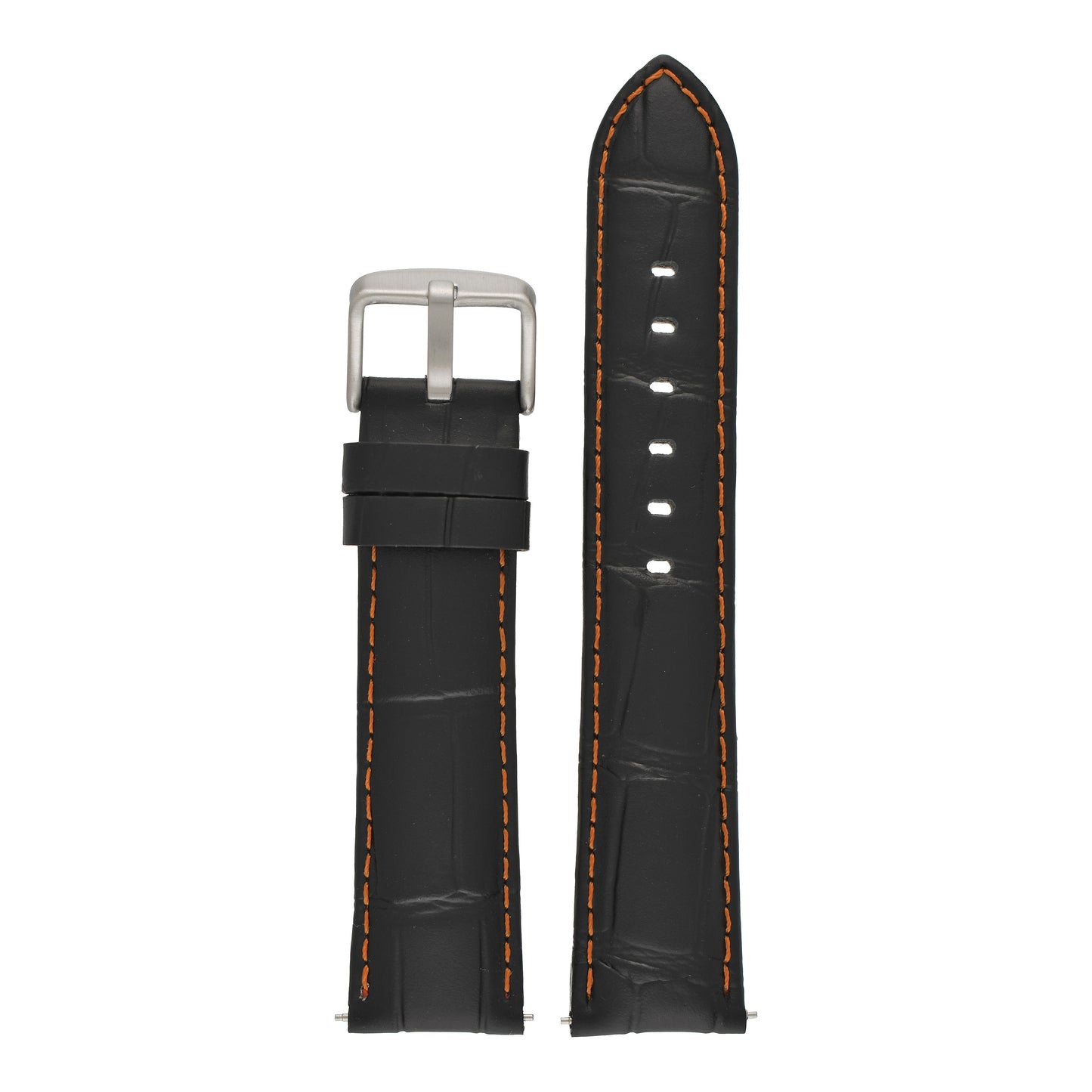 Sports Alligator Grain Leather Watch Strap