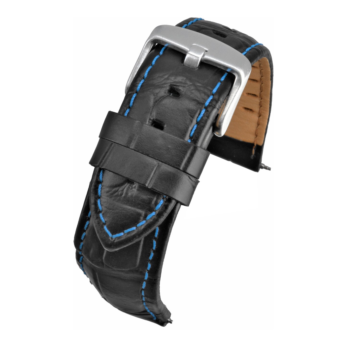 Sports Alligator Grain Leather Watch Strap