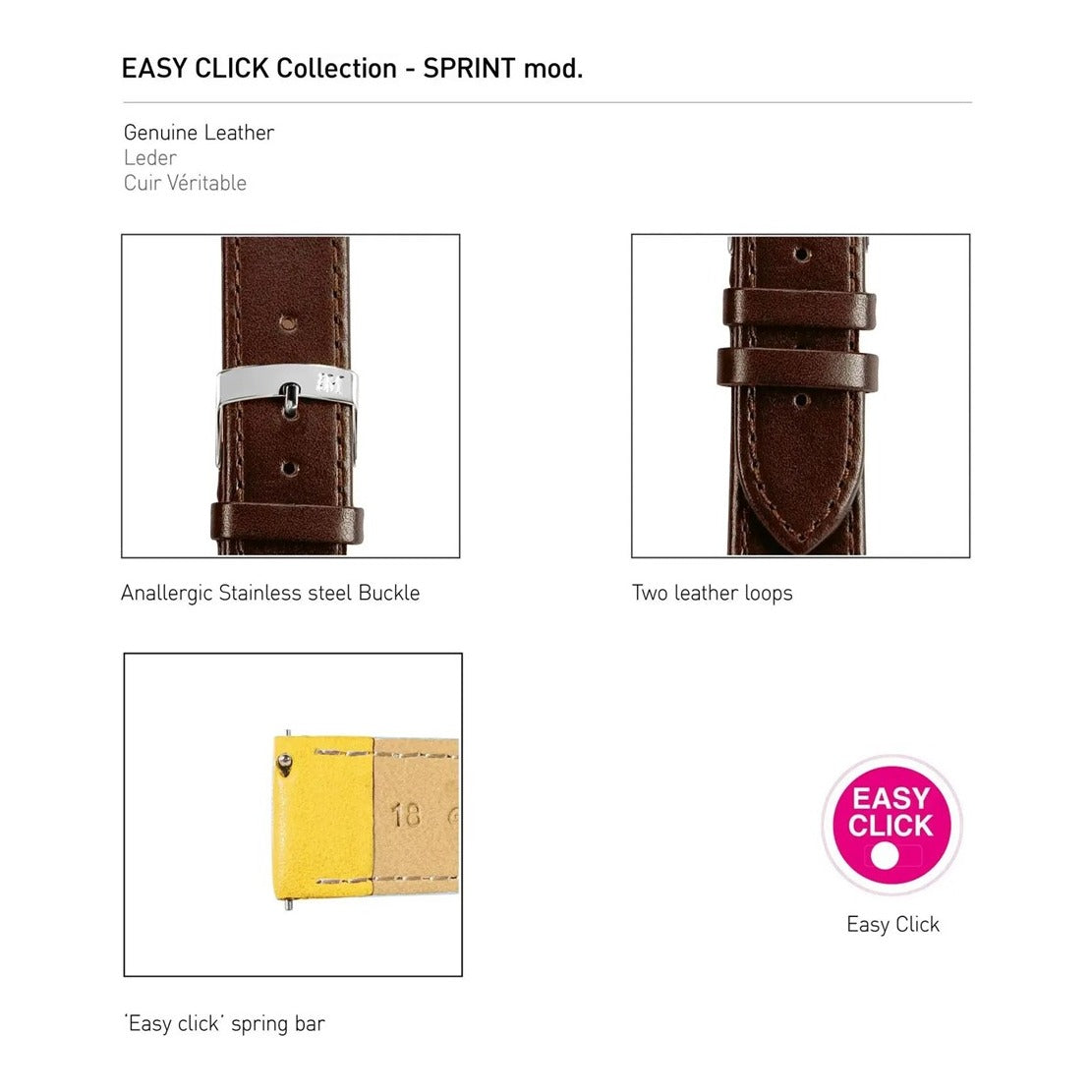 Sprint (EC) Leather Watch Strap