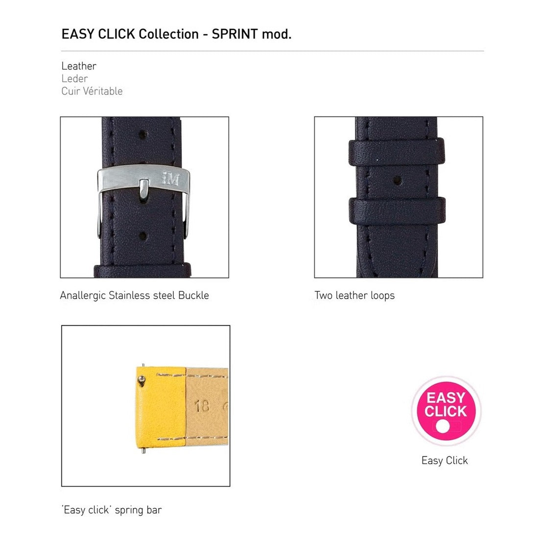 Sprint (EC) Leather Watch Strap