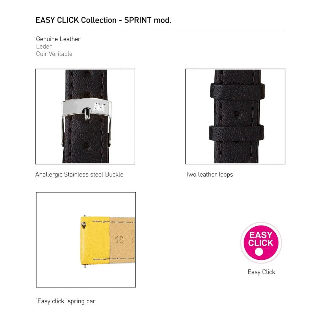 Sprint (EC) Leather Watch Strap