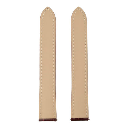 Square Alligator Grain Leather Watch Strap