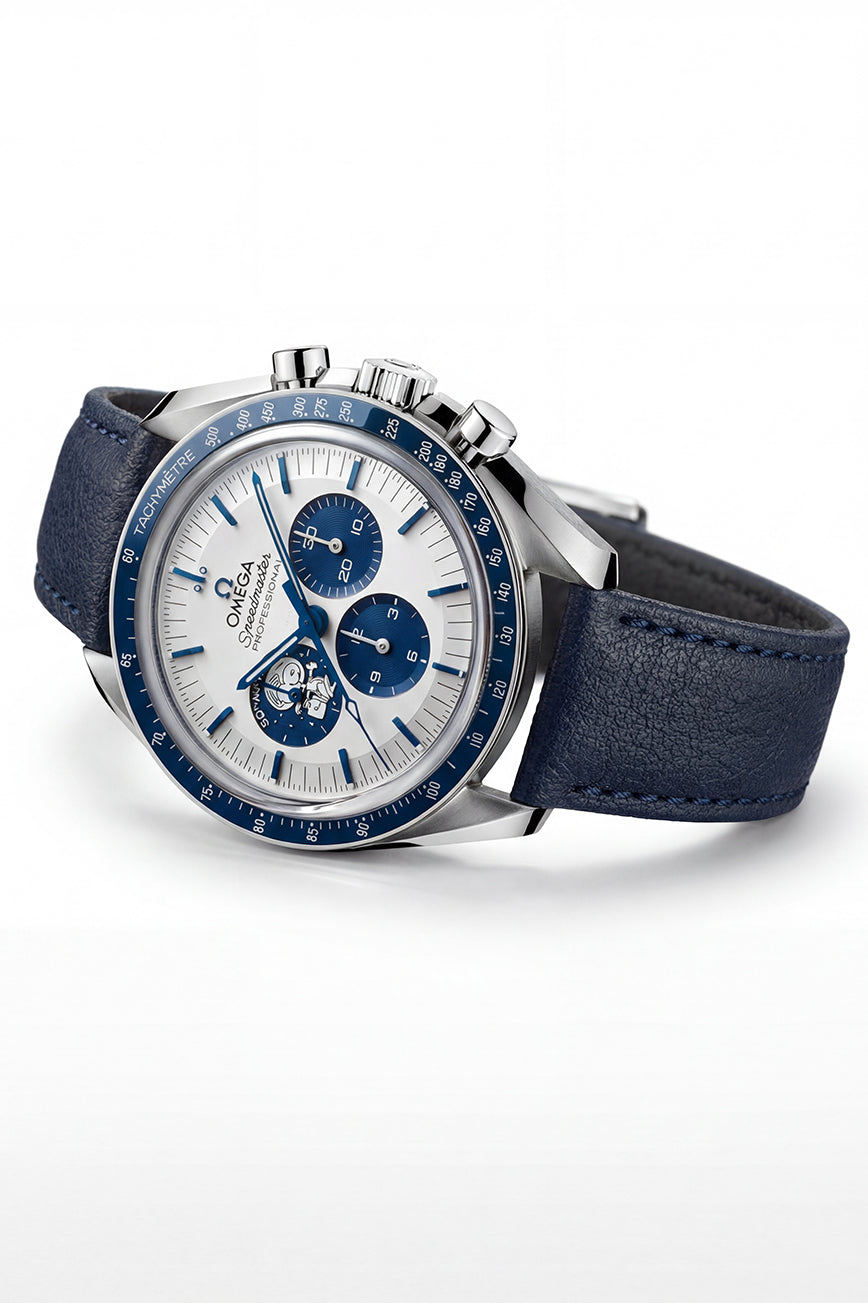 Omega Speedmaster Silver Snoopy Award 50th Anniversary Strap Replacement