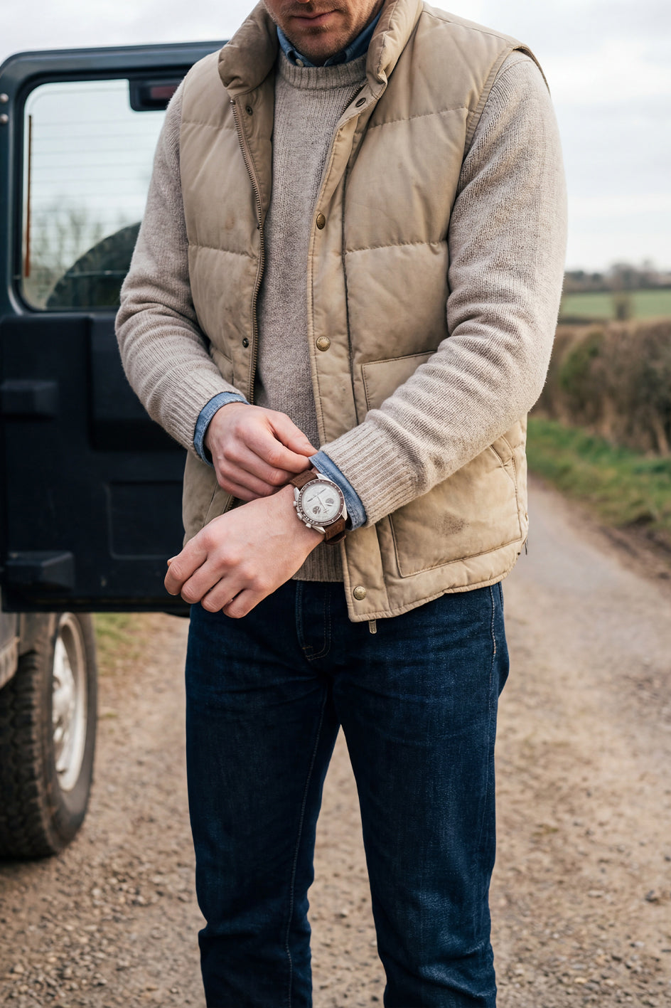 MoonSwatch Saturn Suede Strap — Brown