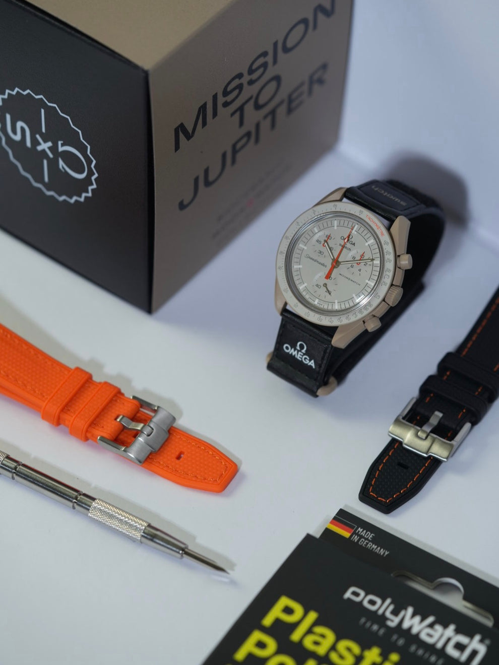 Mission To Jupiter 'Flagship' Moonswatch Strap & Watch Bundle – MGB WATCHES