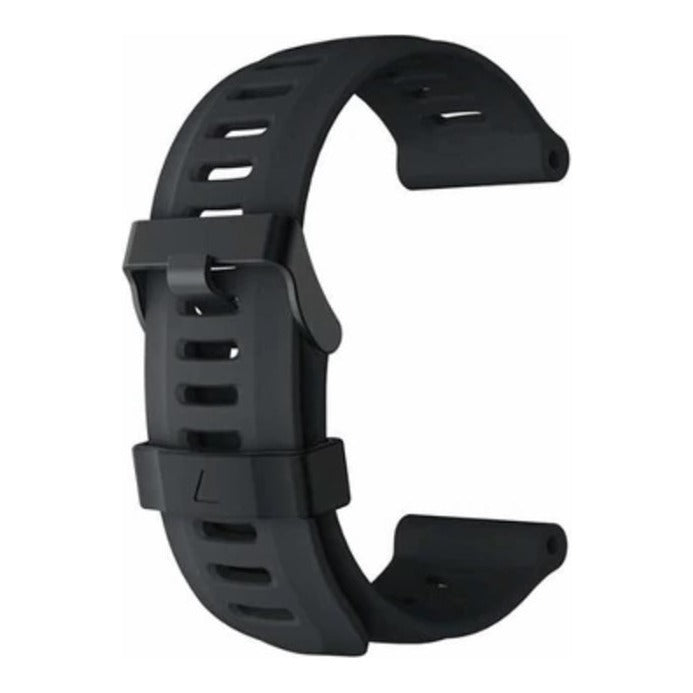 To Fit: Fenix 3, Silicone Black Buckle Watch Strap