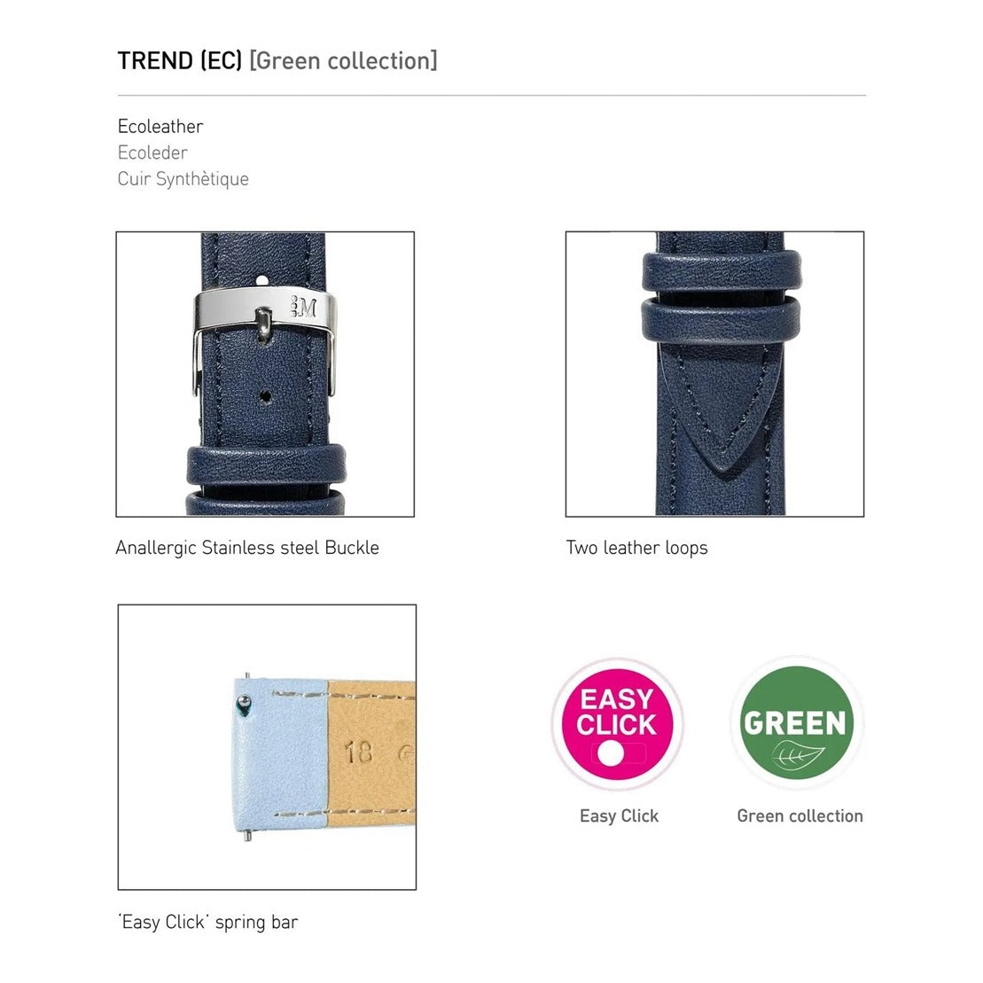 Trend (EC) Leather Watch Strap