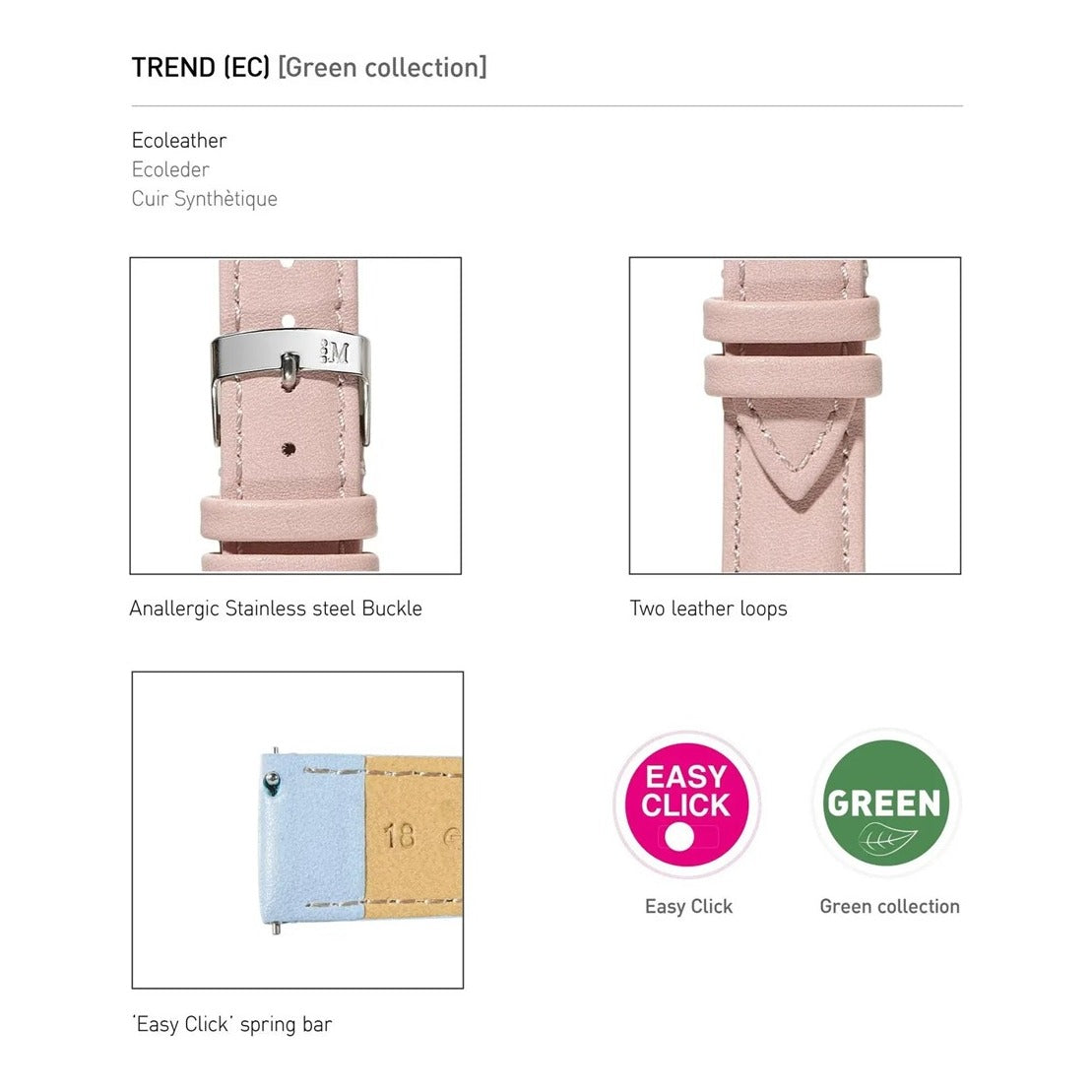 Trend (EC) Leather Watch Strap