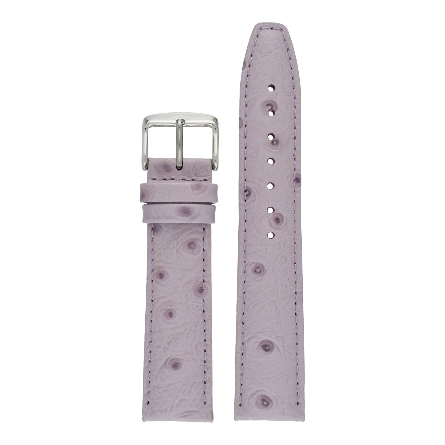 Vibrant Ostrich Grain Leather Watch Strap