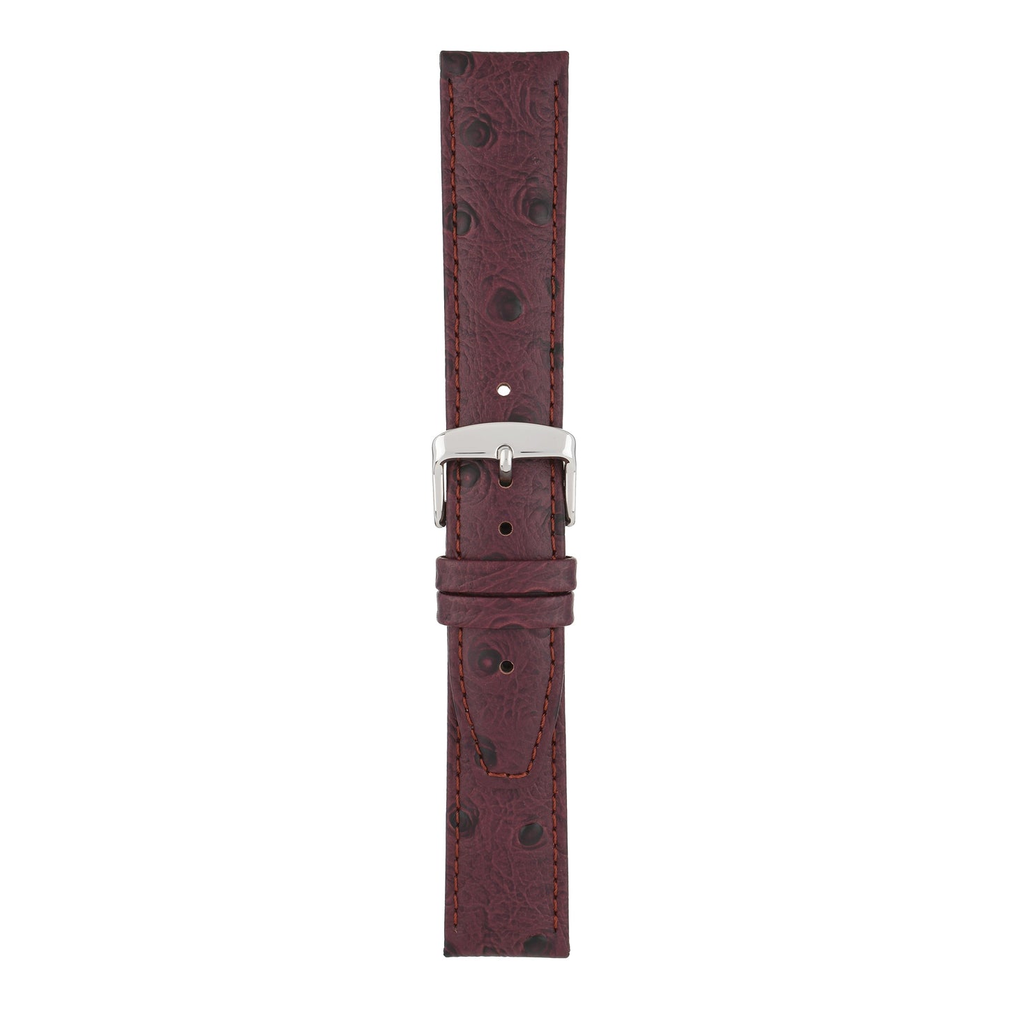 Vibrant Ostrich Grain Leather Watch Strap