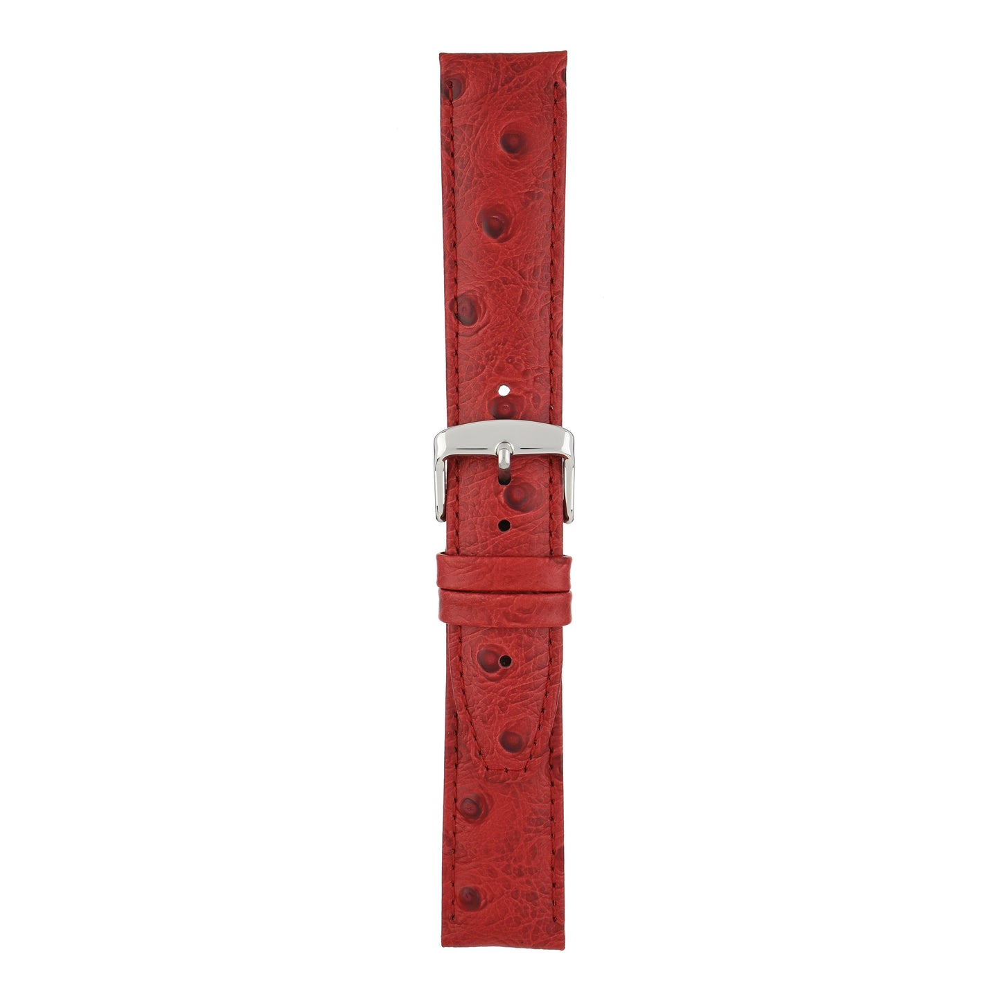 Vibrant Ostrich Grain Leather Watch Strap