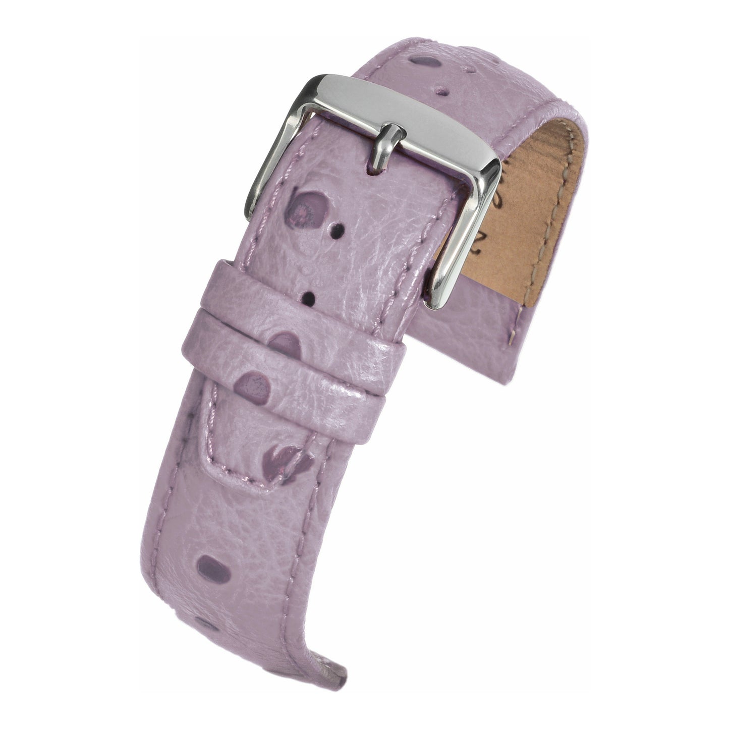 Vibrant Ostrich Grain Leather Watch Strap