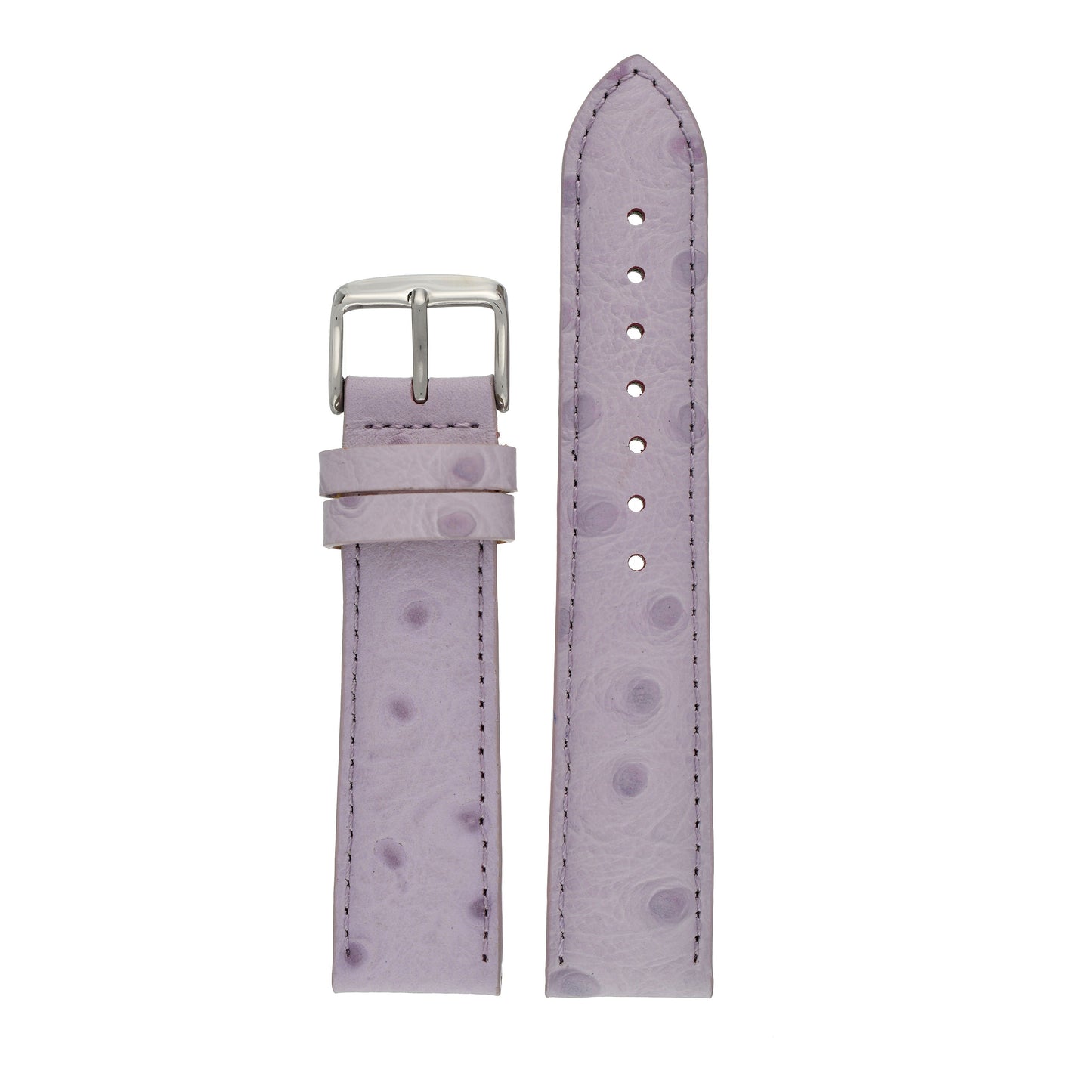 Vibrant Ostrich Grain Leather Watch Strap