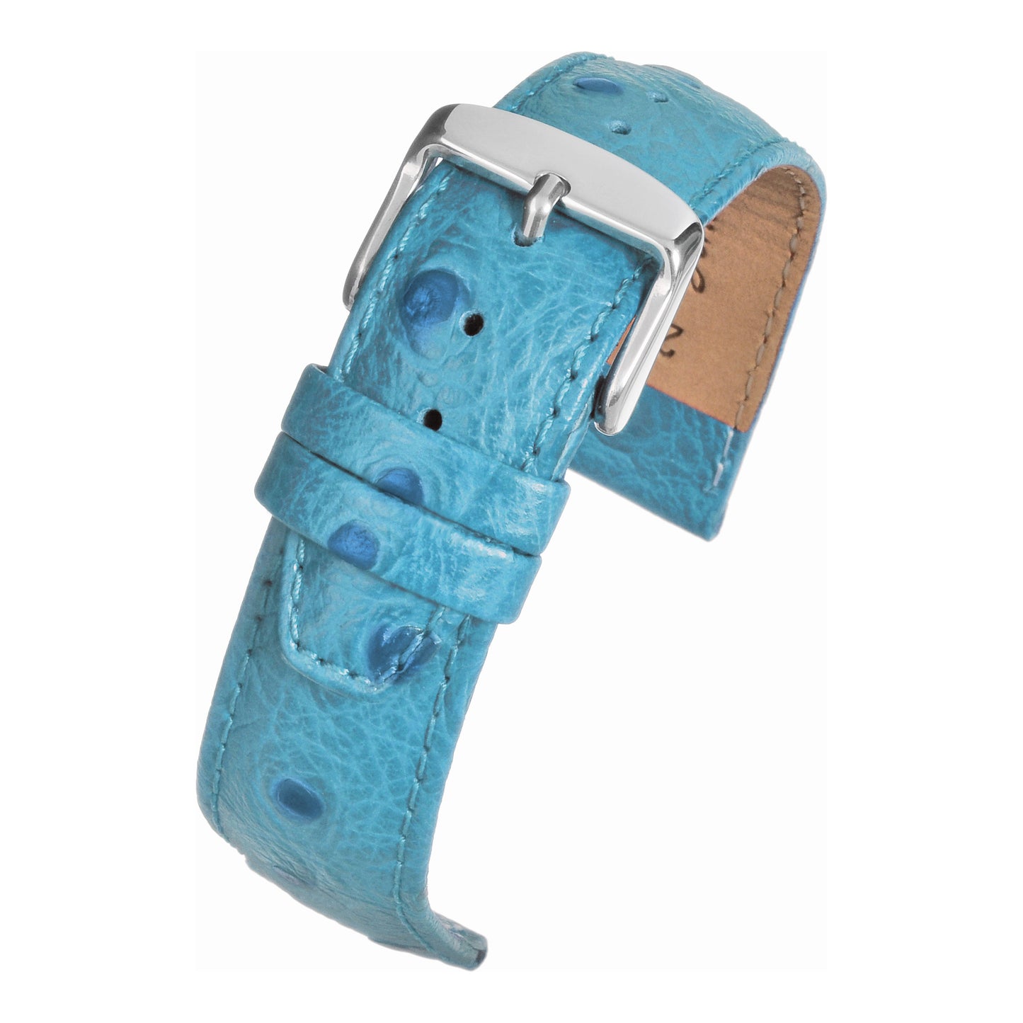 Vibrant Ostrich Grain Leather Watch Strap