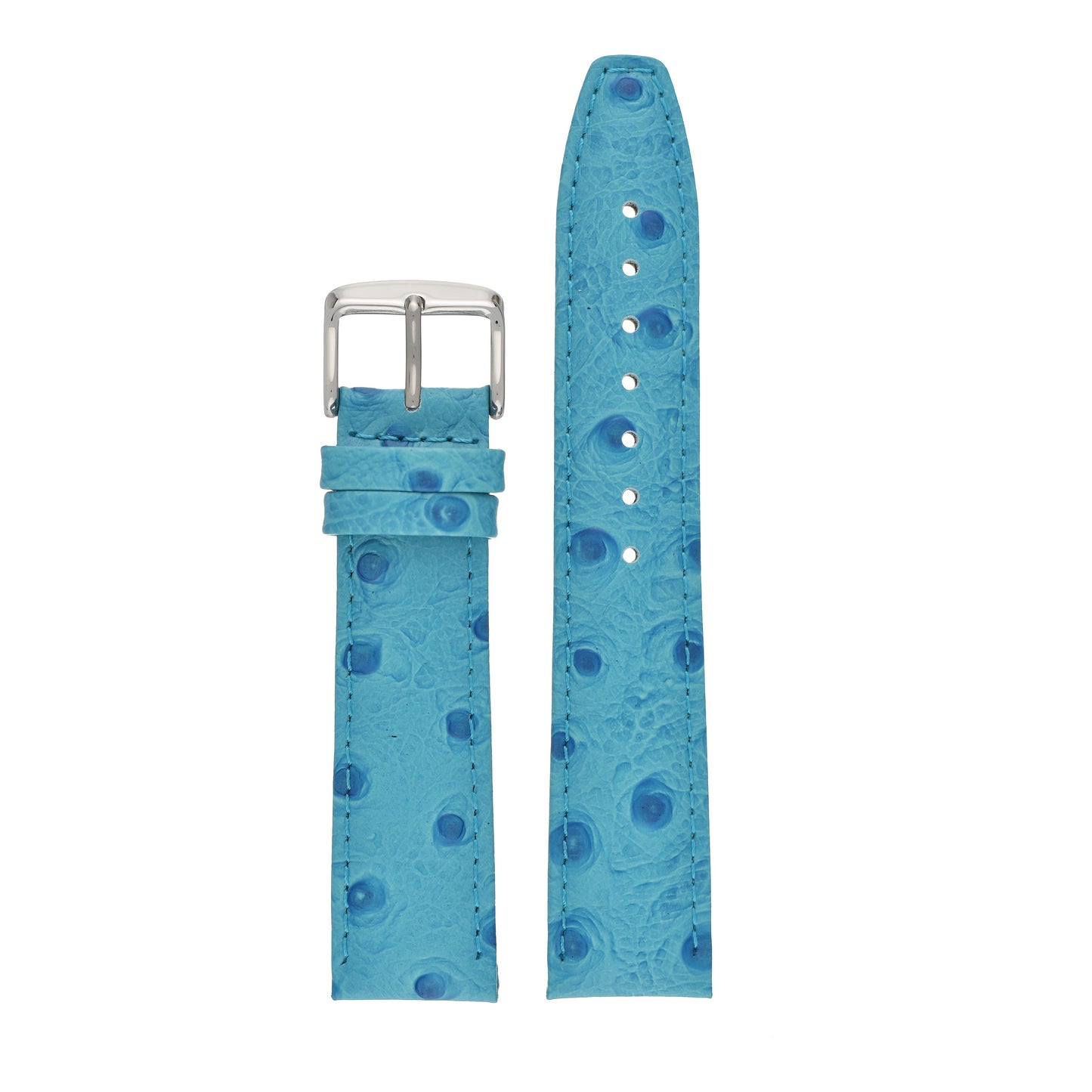 Vibrant Ostrich Grain Leather Watch Strap