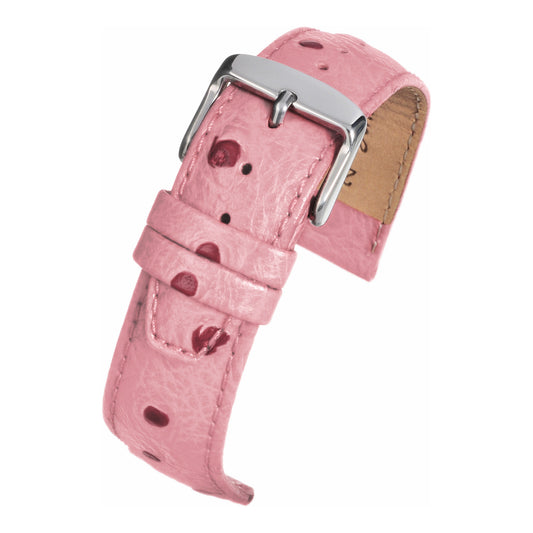 Vibrant Ostrich Grain Leather Watch Strap