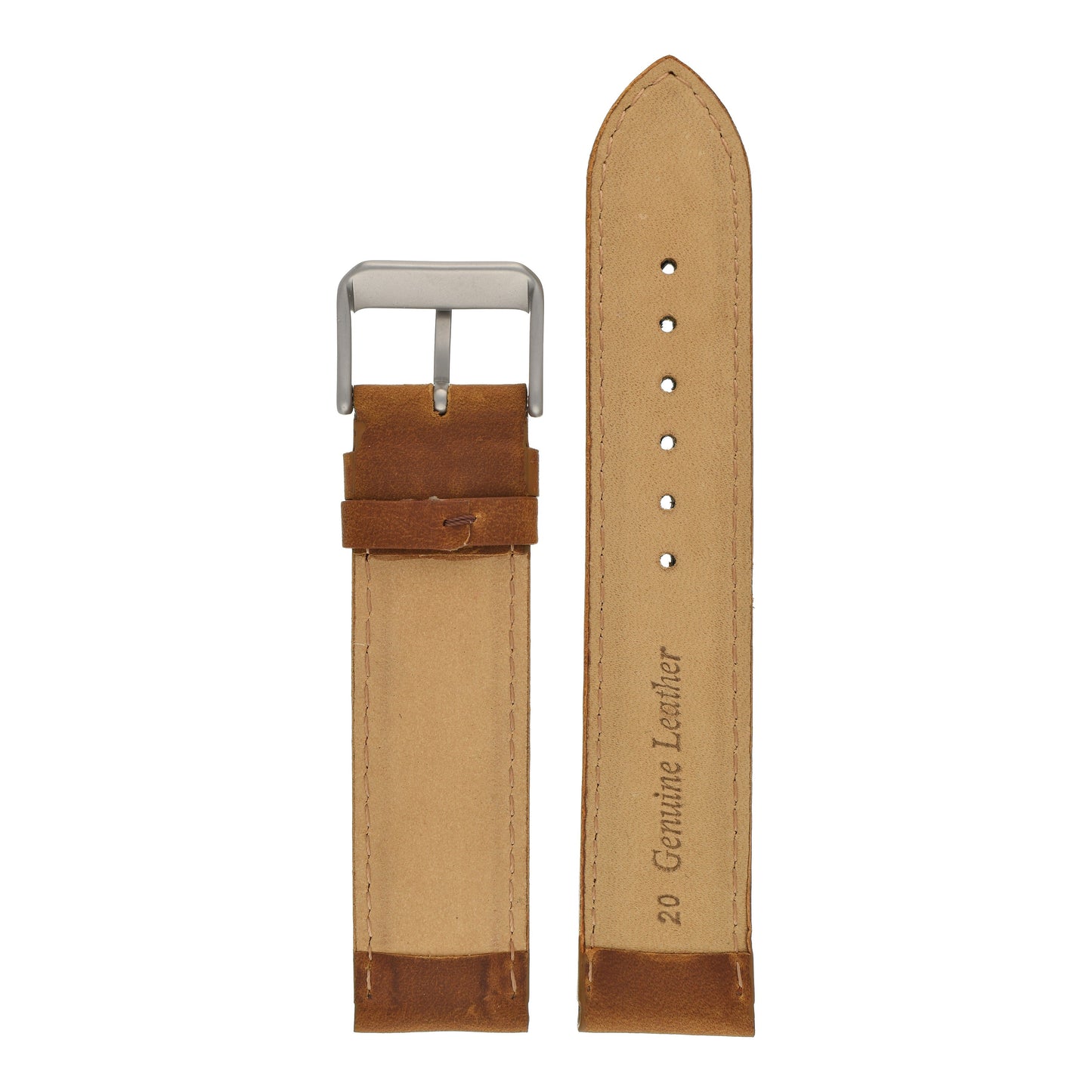 Vintage Heavy Padded Leather Watch Strap