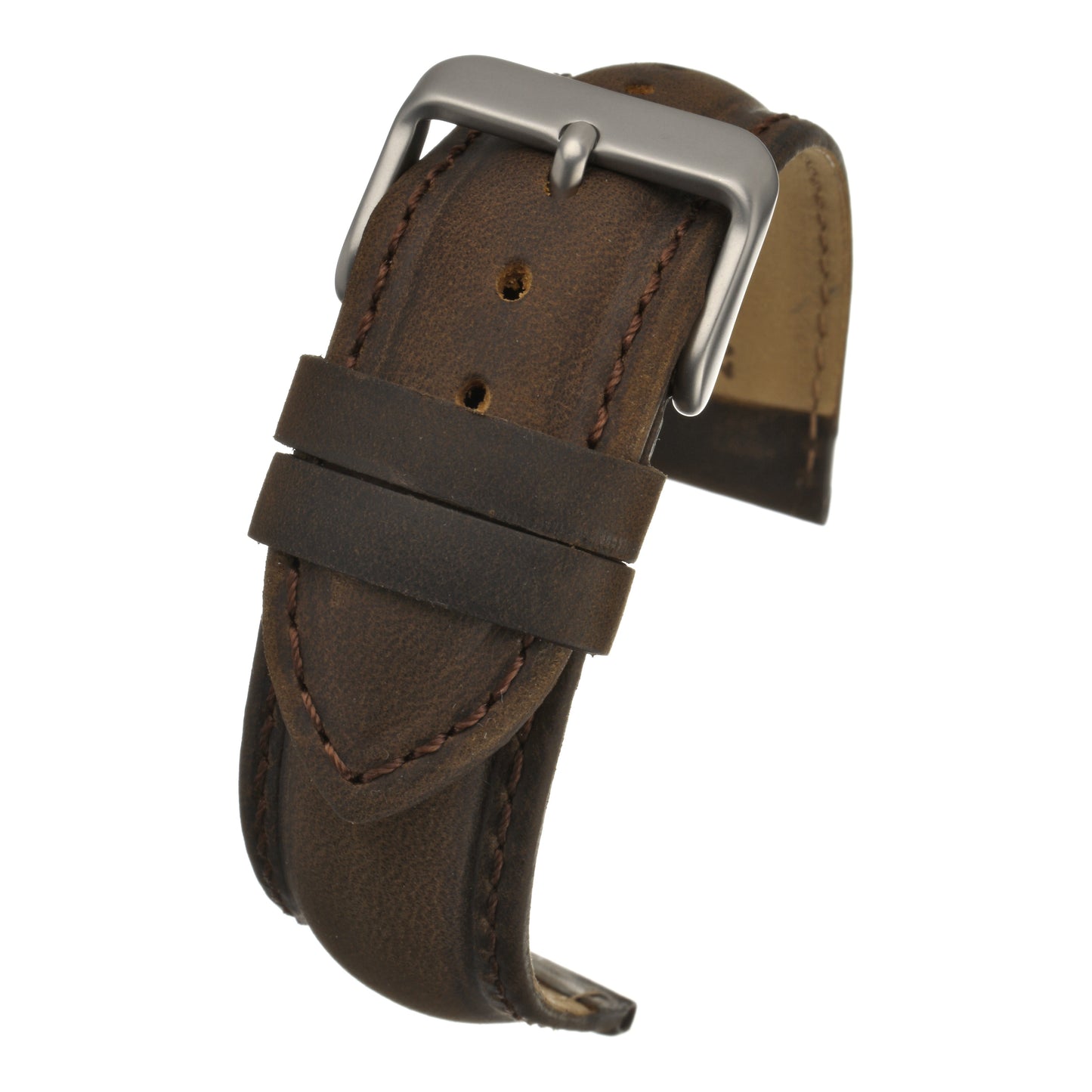 Vintage Heavy Padded Leather Watch Strap