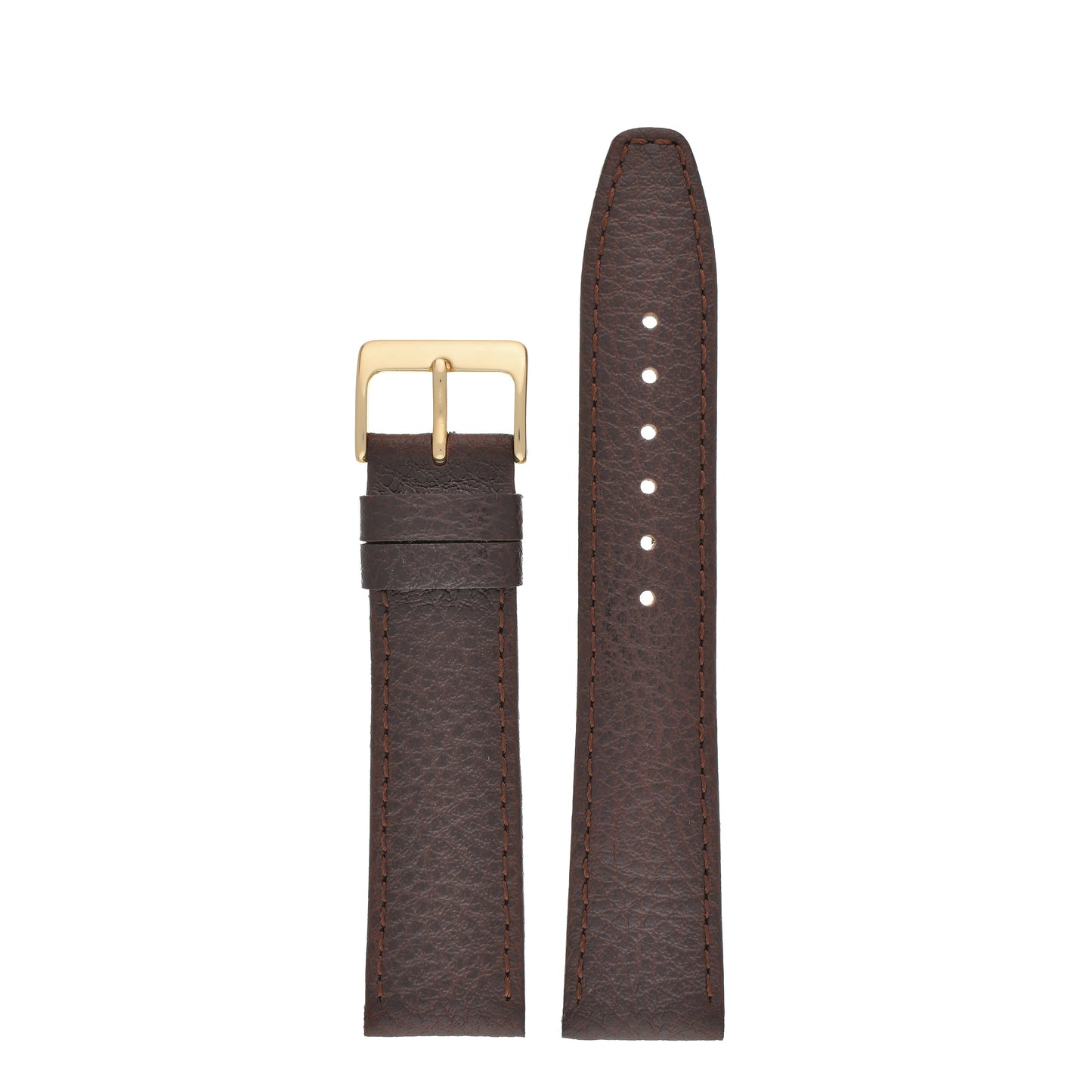 Glazed Buffalo Grain Leather Watch Strap
