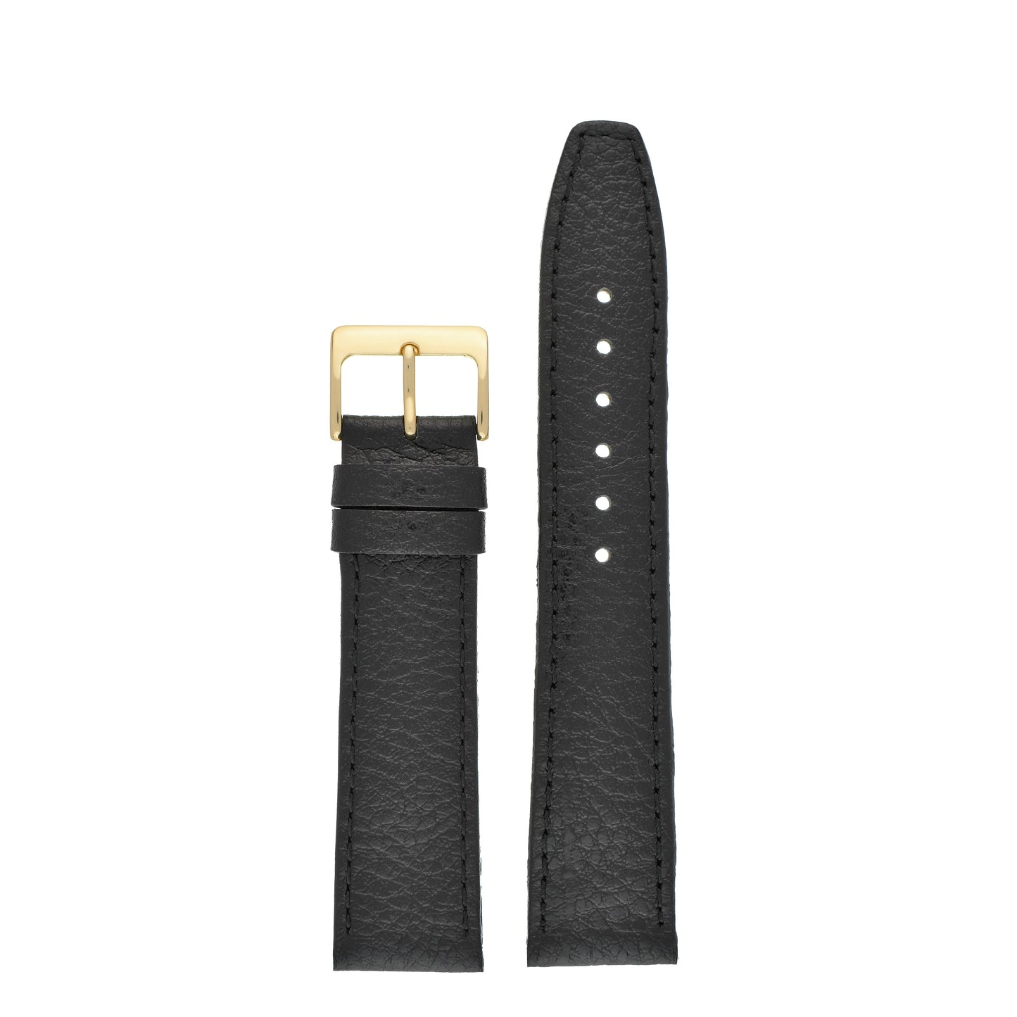 Glazed Buffalo Grain Leather Watch Strap