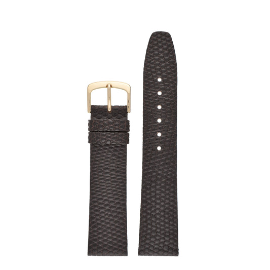 Flat Lizard Grain Leather Watch Strap