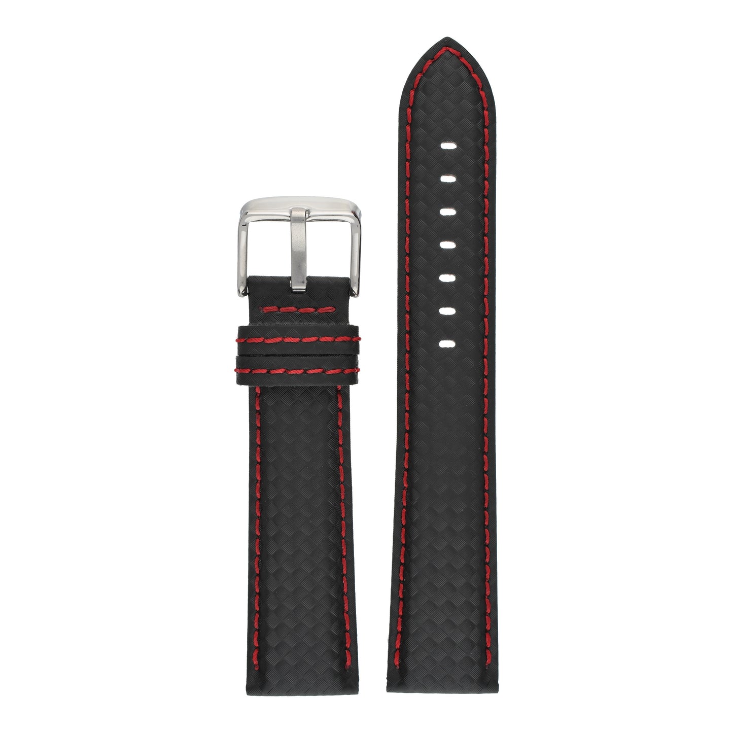 Water Resistant Carbon Leather Watch Strap
