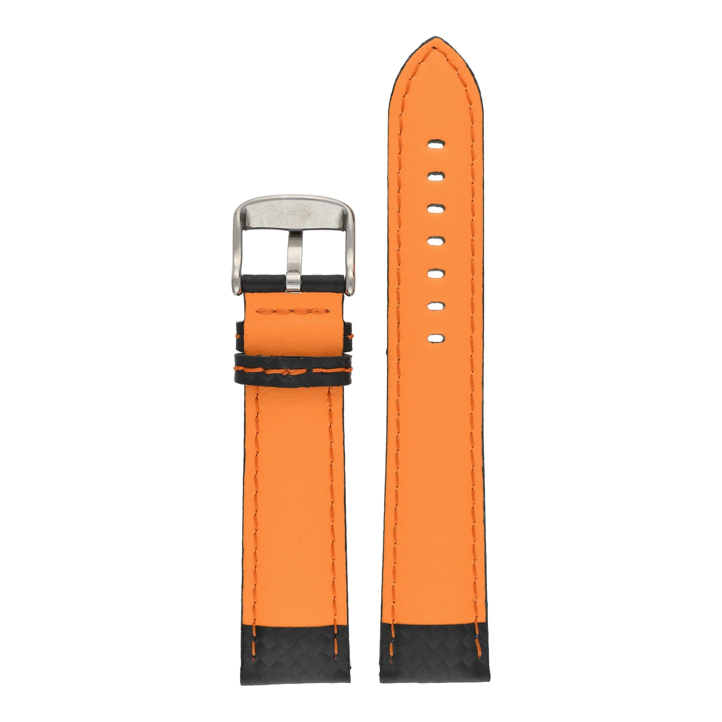 Water Resistant Carbon Leather Watch Strap