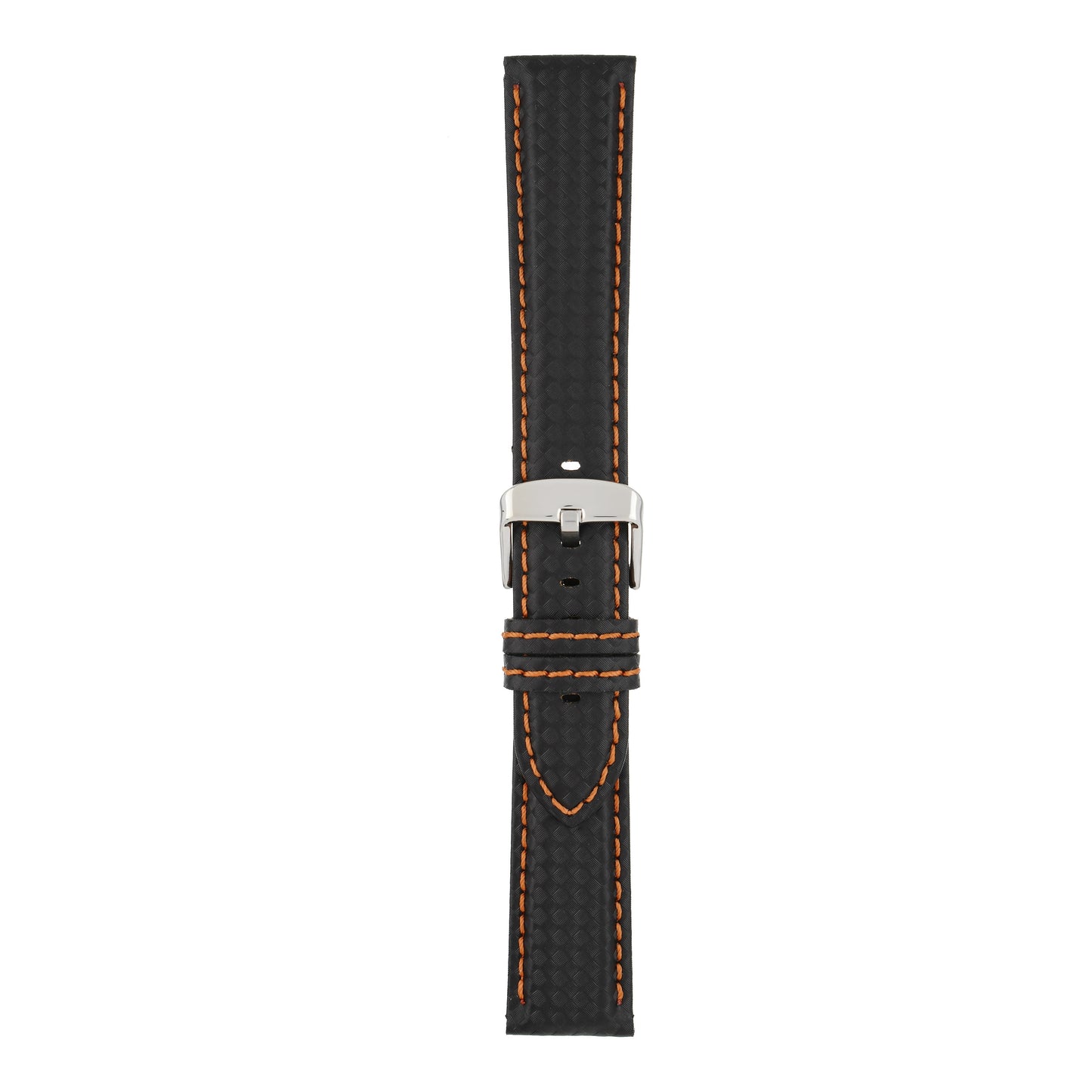 Water Resistant Carbon Leather Watch Strap