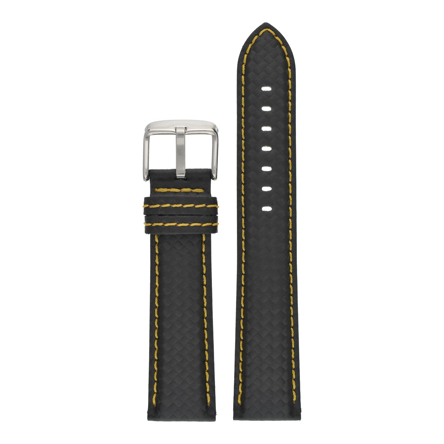Water Resistant Carbon Leather Watch Strap