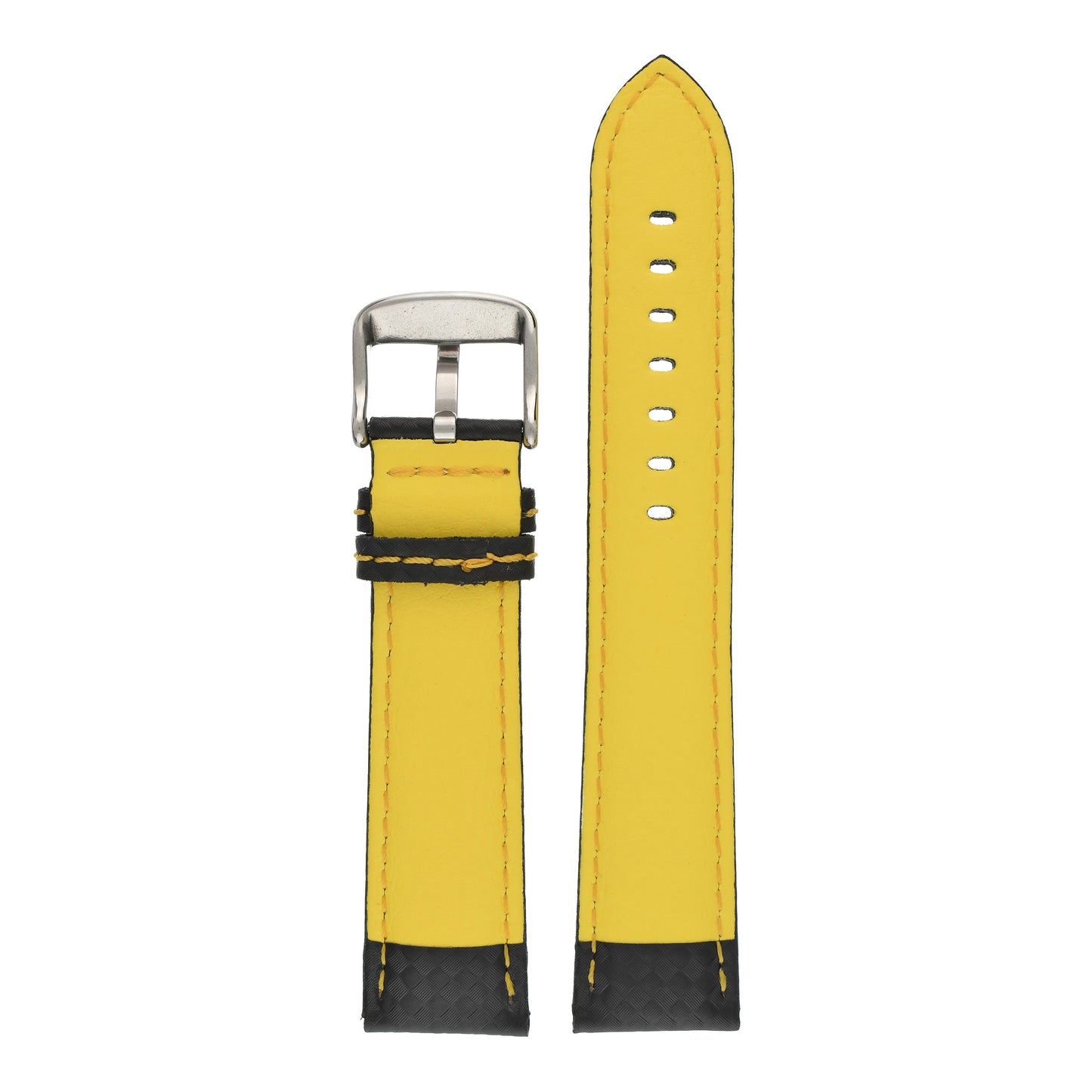 Water Resistant Carbon Leather Watch Strap