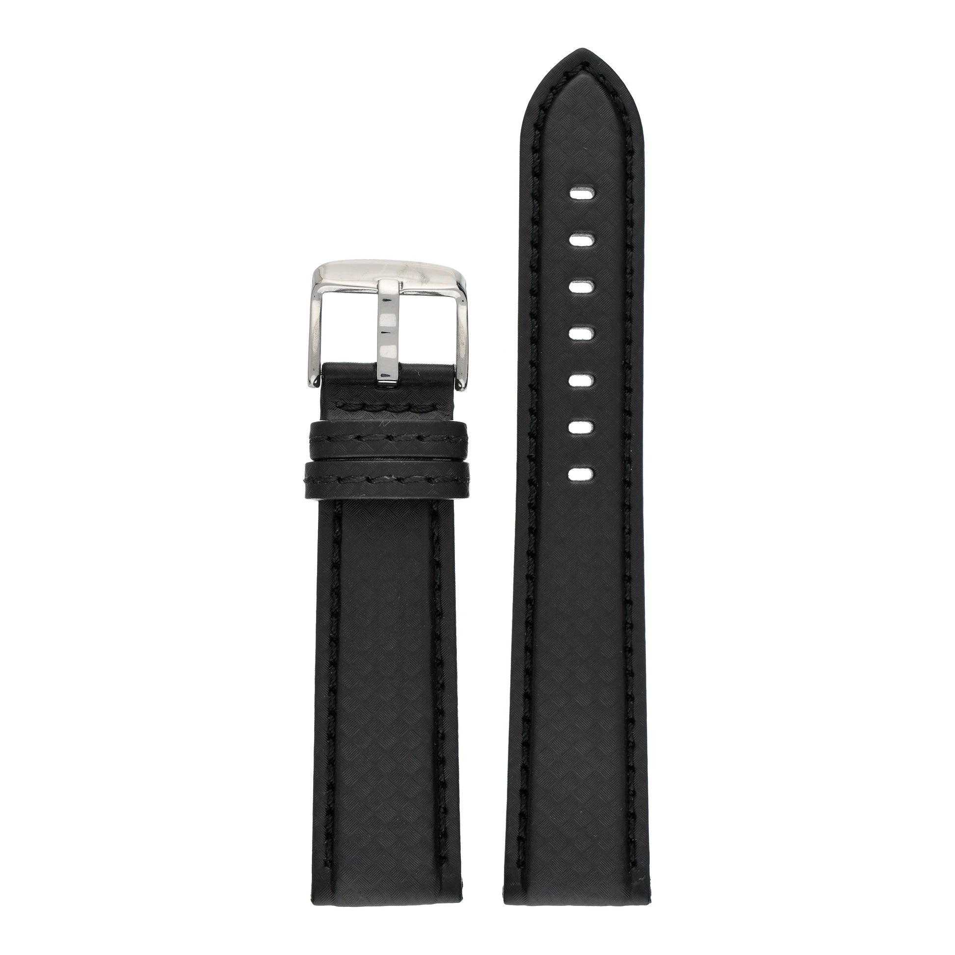 Water Resistant Carbon Leather Watch Strap