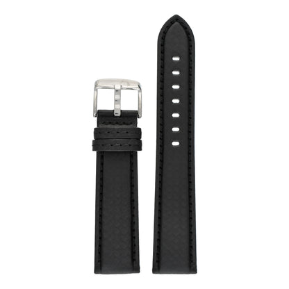 Water Resistant Carbon Leather Watch Strap