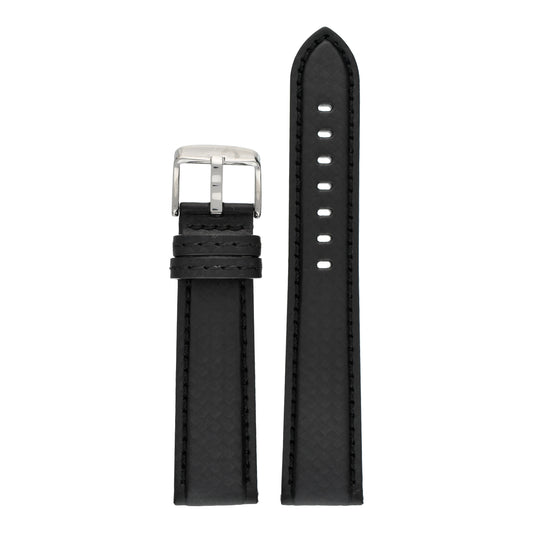 Water Resistant Carbon Leather Watch Strap