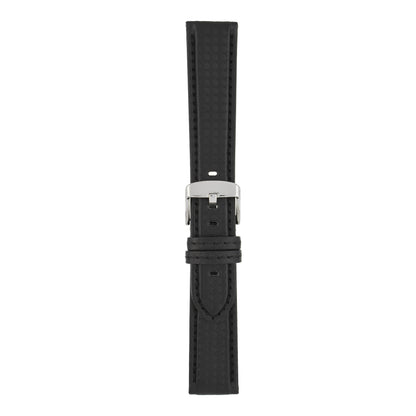 Water Resistant Carbon Leather Watch Strap