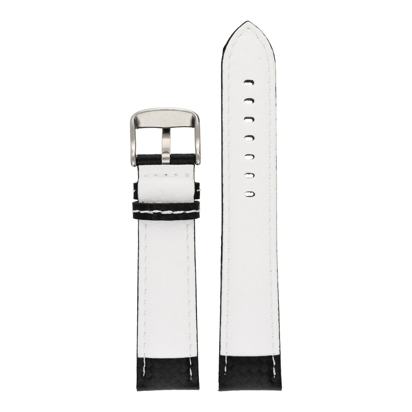 Water Resistant Carbon Leather Watch Strap